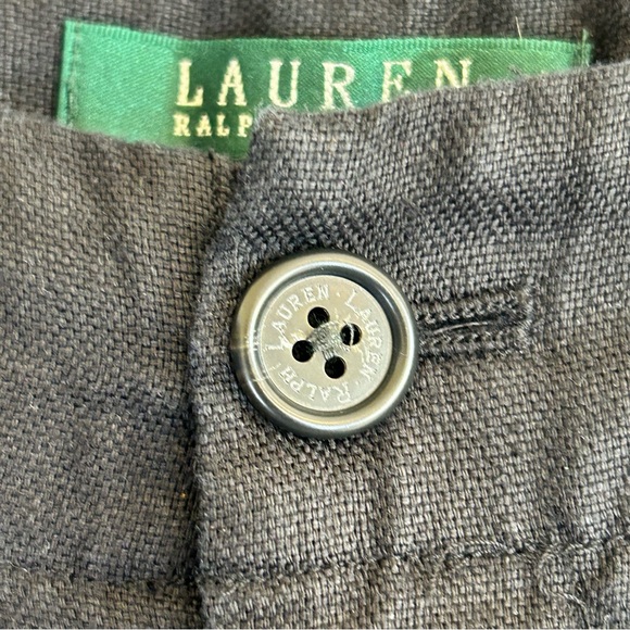 Lauren Ralph Lauren Gray 100% Linen Pants Sanderson Lined Green Label Women’s 12 - Picture 5 of 10